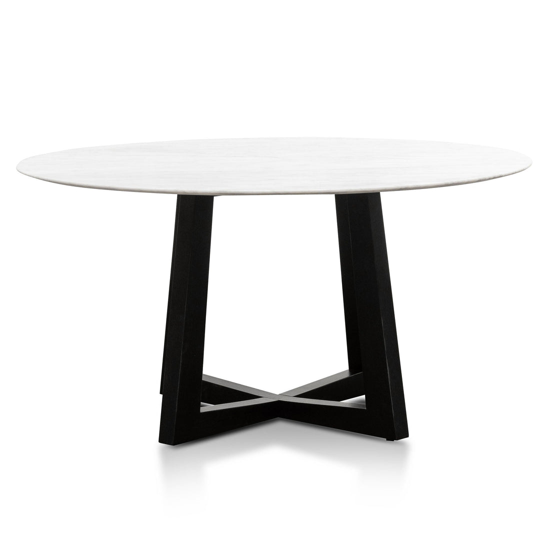 Victor 1.5m Round Marble Dining Table - Black-0