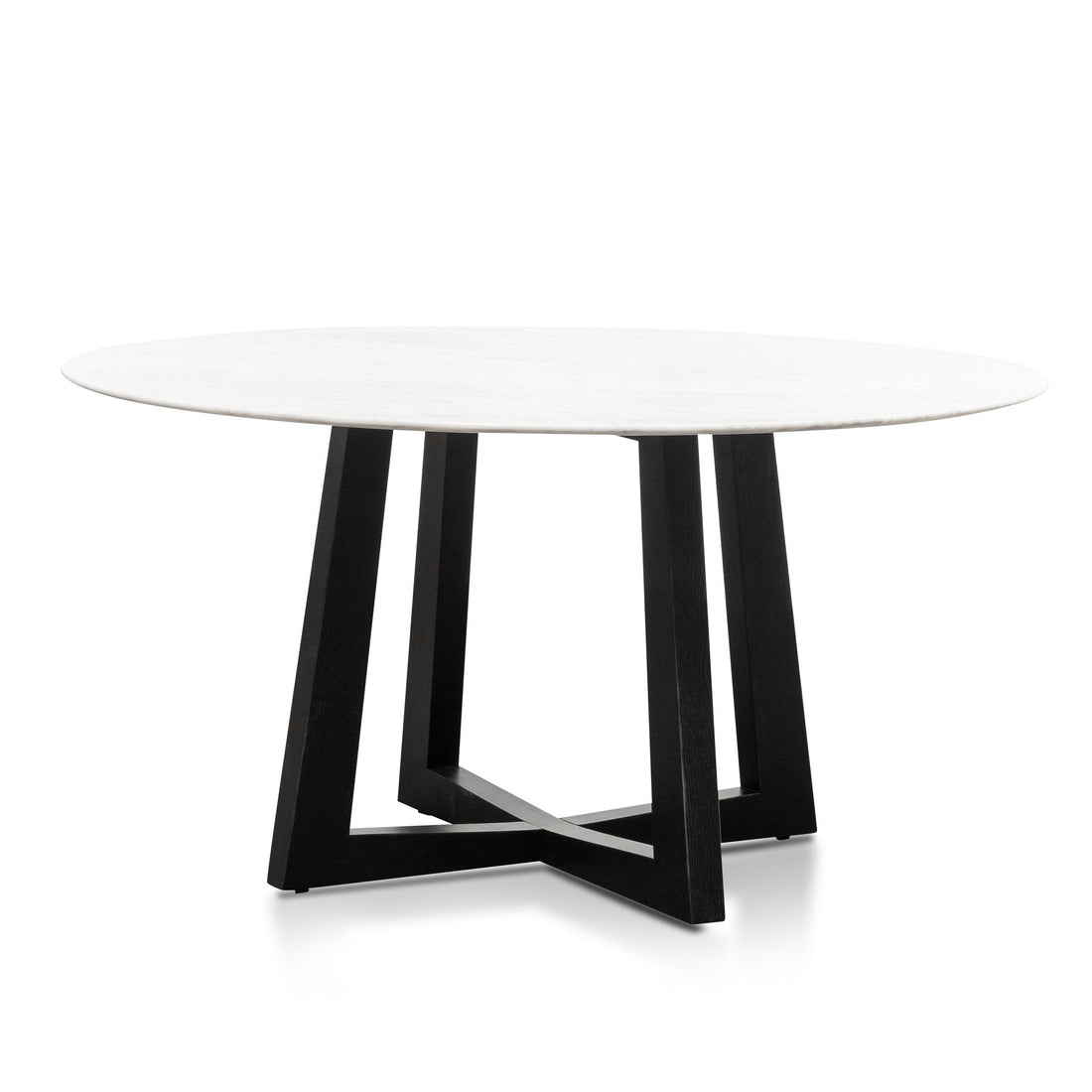 Victor 1.5m Round Marble Dining Table - Black-0