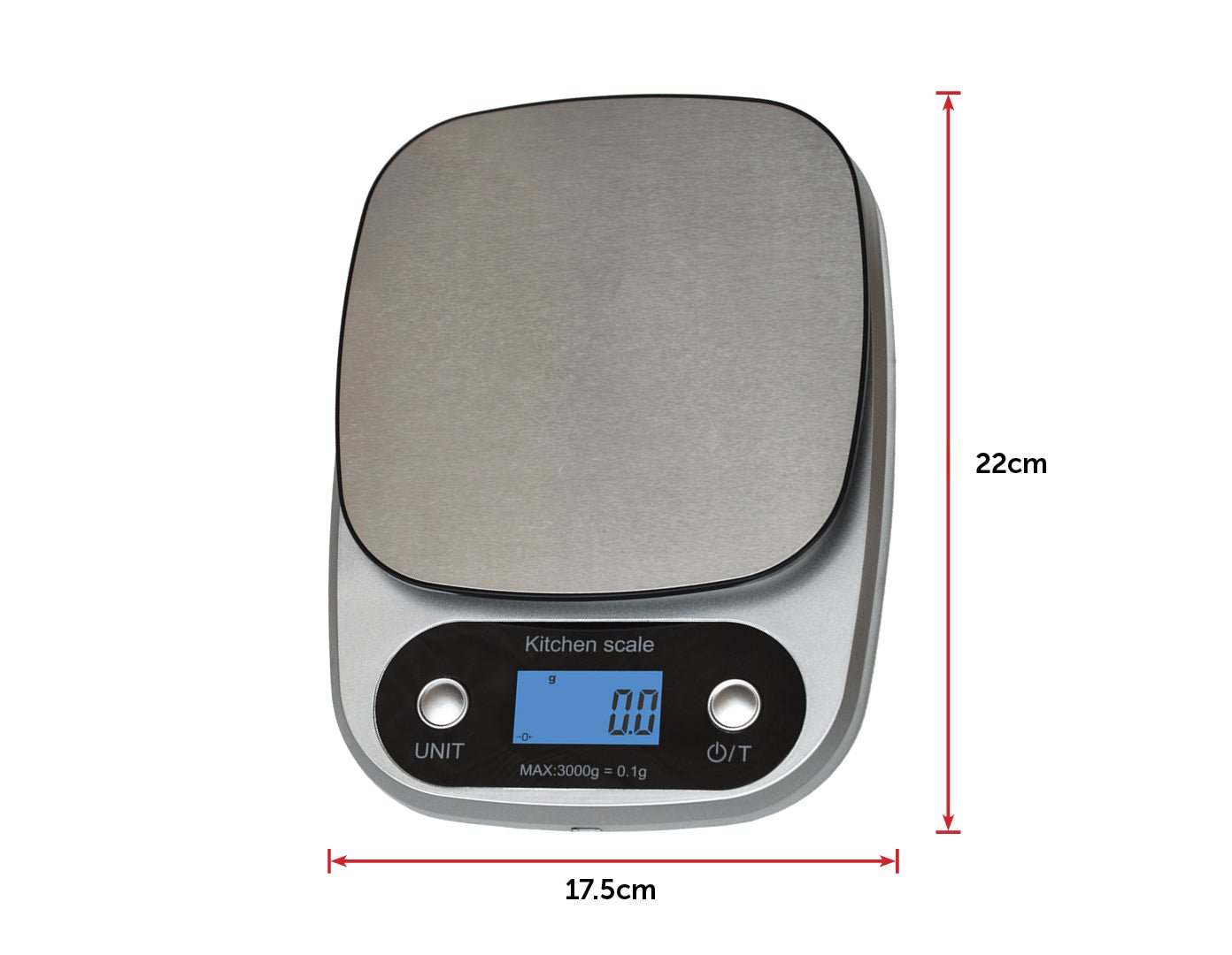 0.1g High Precision Kitchen Scale Rechargable Food Scale Digital 3KG - Shopping Planet
