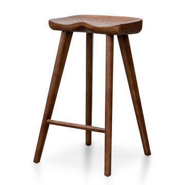Violet 65cm Wooden Bar stool - Walnut