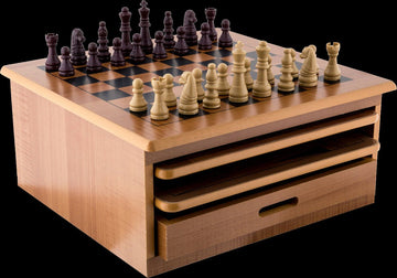 10 in 1 Wooden Chess Board Games Slide Out Best Checkers House Unit Set - Shopping Planet