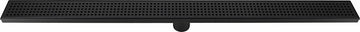 1000mm Bathroom Shower Black Grate Drain w/Centre outlet Floor Waste Square Pattern - Shopping Planet