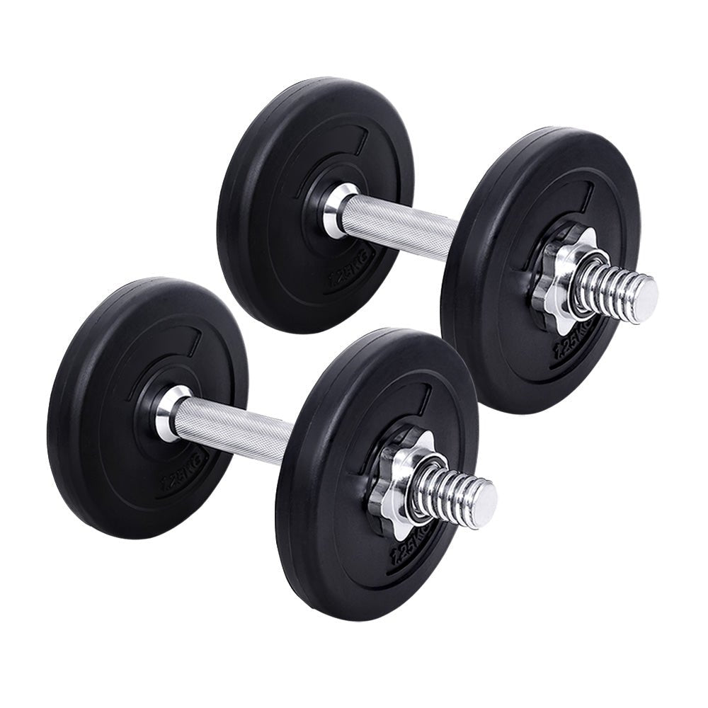 10KG Dumbbells Dumbbell Set Weight Training Plates Home Gym Fitness Exercise - Shopping Planet