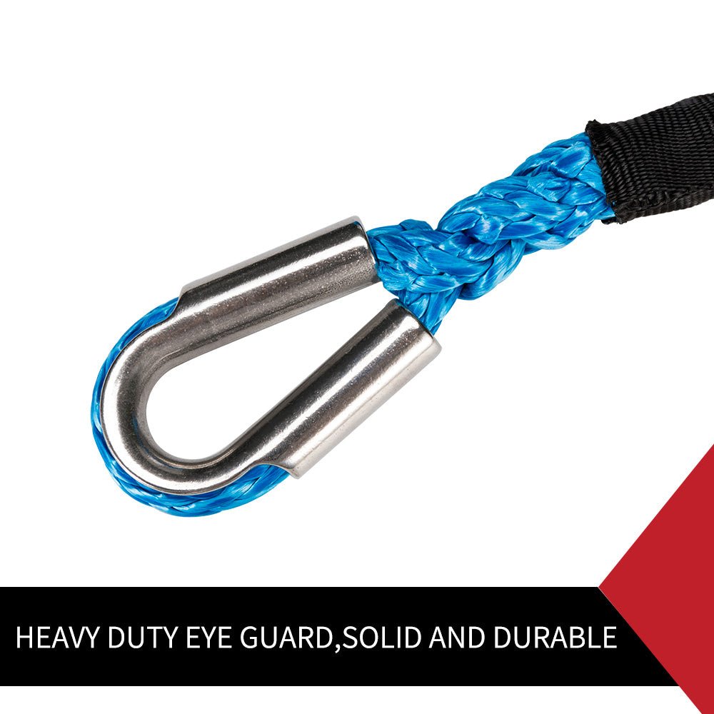 10Mm X 30M Synthetic Winch Rope Dyneema Sk75 Tow Recovery Cable 4WD Car Boat - Shopping Planet