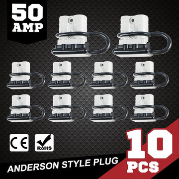 10X 50 AMP Anderson Power Plug Dust Cap Cover Battery Caravn Solar Connector - Shopping Planet