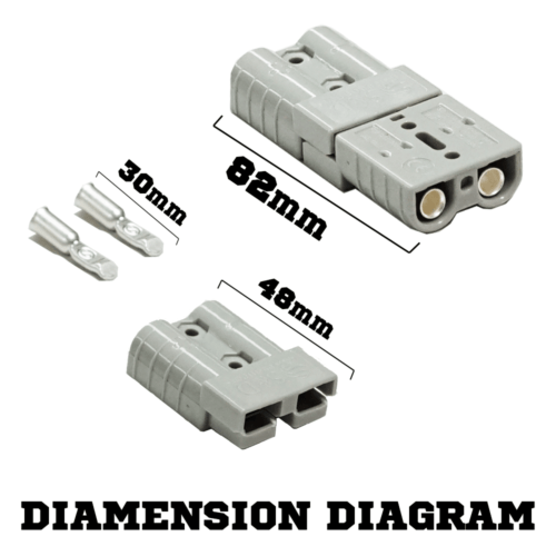 10X 50A Anderson Style Plug Connector Caravan Trailer Solar 4X4 Truck T-Bar - Shopping Planet
