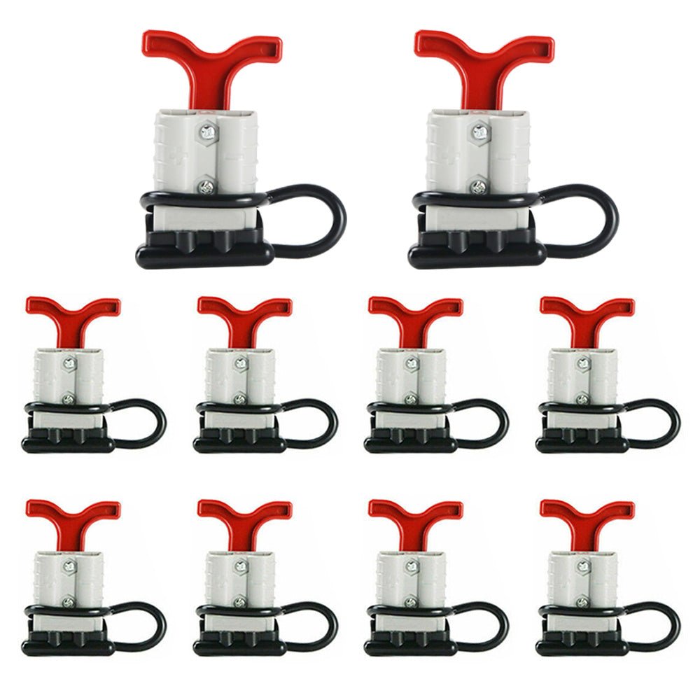 10X 50A Anderson Style Plug Connector Caravan Trailer Solar 4X4 Truck T-Bar - Shopping Planet