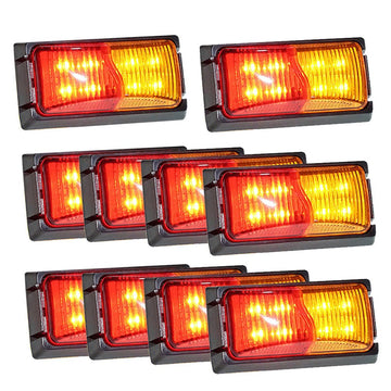 10x LightFox LED Clearance Light Red Amber Trailer Truck Clearance Lights - Shopping Planet