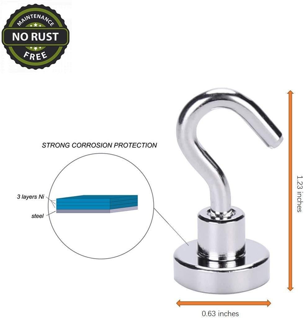 10x Strong Rare Earth N38 Neodymium Magnetic Hanger Holder 10kg Magnet Hooks - Shopping Planet
