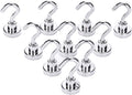 10x Strong Rare Earth N38 Neodymium Magnetic Hanger Holder 10kg Magnet Hooks - Shopping Planet