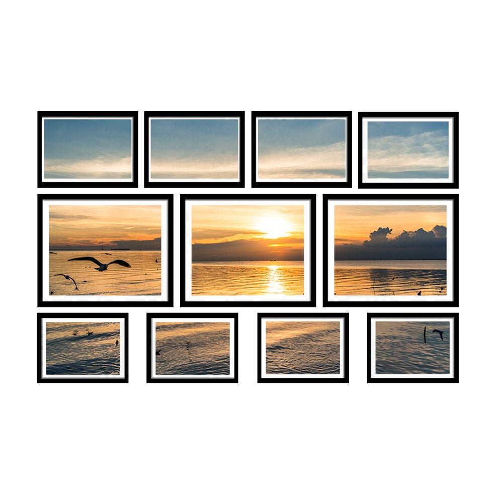 11 PCS Photo Frame Wall Set Collage Picture Frames Home Decor Present Gift Black - Shopping Planet