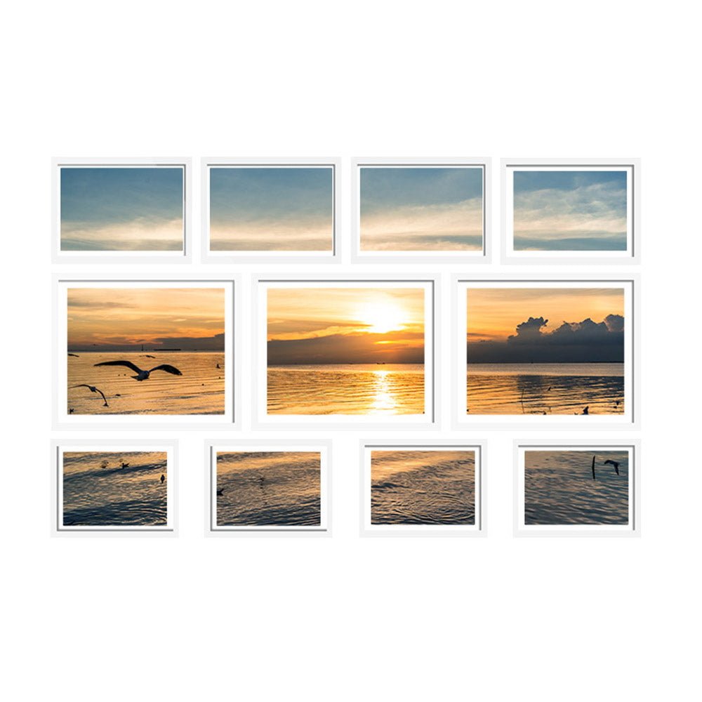 11 PCS Photo Frame Wall Set Collage Picture Frames Home Decor Present Gift White - Shopping Planet