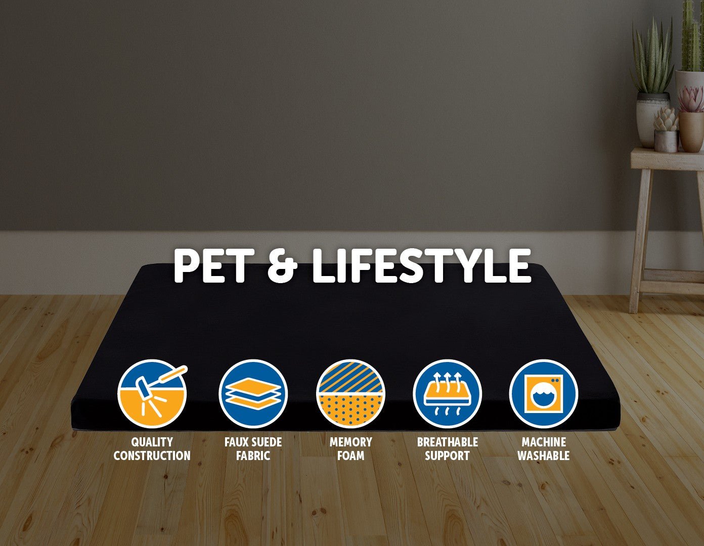 110CM XL Pet Bed Mattress Dog Cat Memory Foam Pad Mat Cushion - Shopping Planet