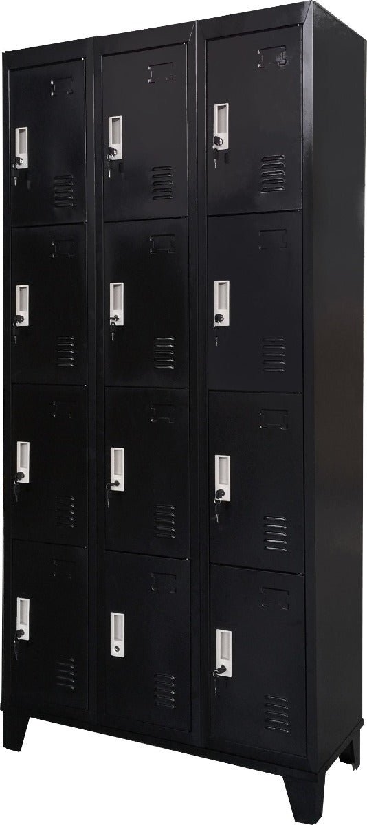 12 Door Locker - Office/Gym - Black - Shopping Planet