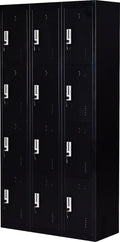 12 Door Locker - Office/Gym - Black - Shopping Planet