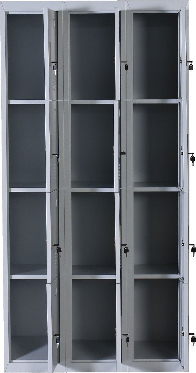 12 Door Locker - Office/Gym - Light Grey - Shopping Planet