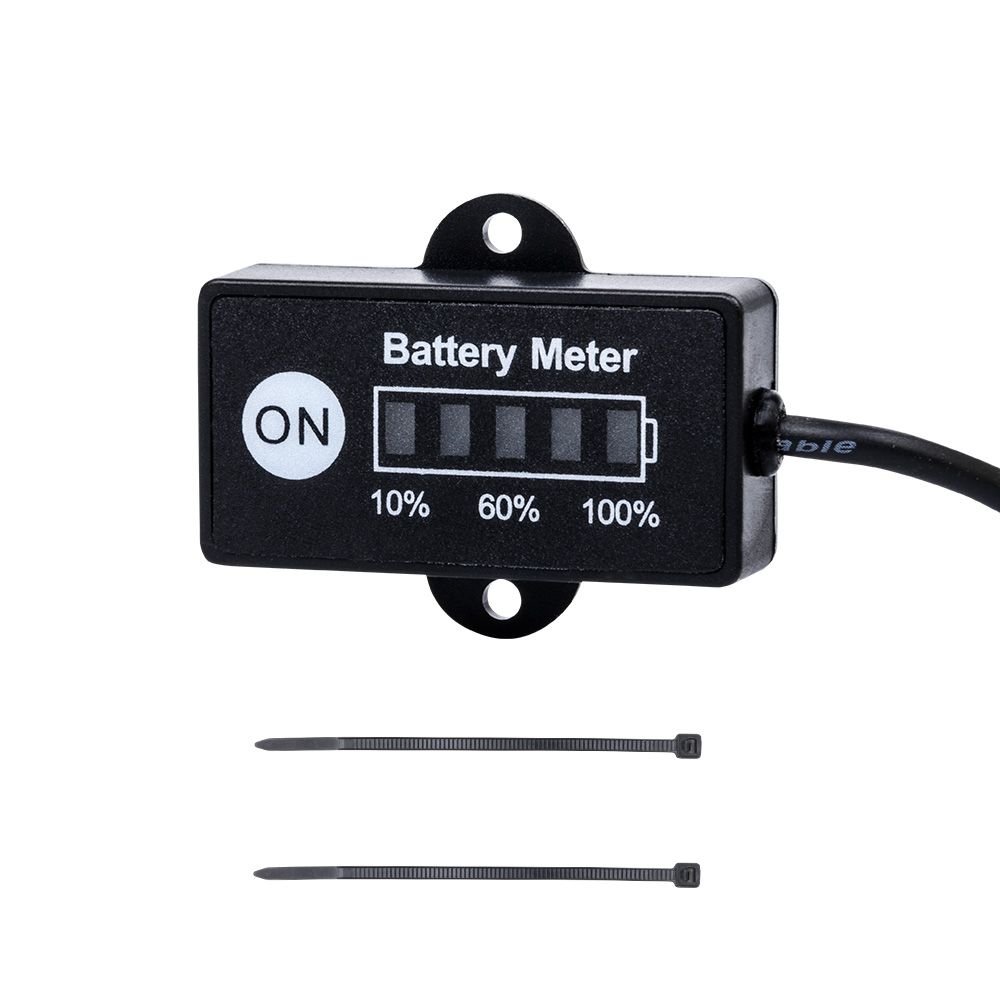 12 Volt LED Dual Battery Monitor Fuel Gauge Meter Digital % Percentage Switch - Shopping Planet