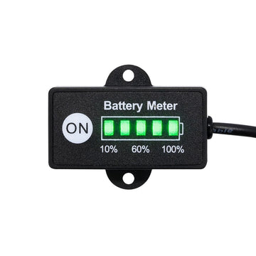 12 Volt LED Dual Battery Monitor Fuel Gauge Meter Digital % Percentage Switch - Shopping Planet