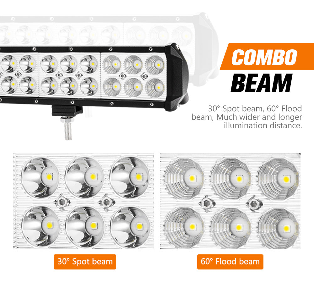 20inch Cree LED Light Bar Flood Spot Combo Offroad Work Driving 4WD Truck