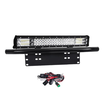 20Inch Cree Led Light Bar Combo Beam Work Driving Lamp and 23" Plate Frame 4WD