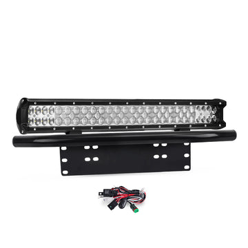 23inch Led Light Bar Spot Flood Combo + Number Plate Frame + Wiring Offroad 4WD