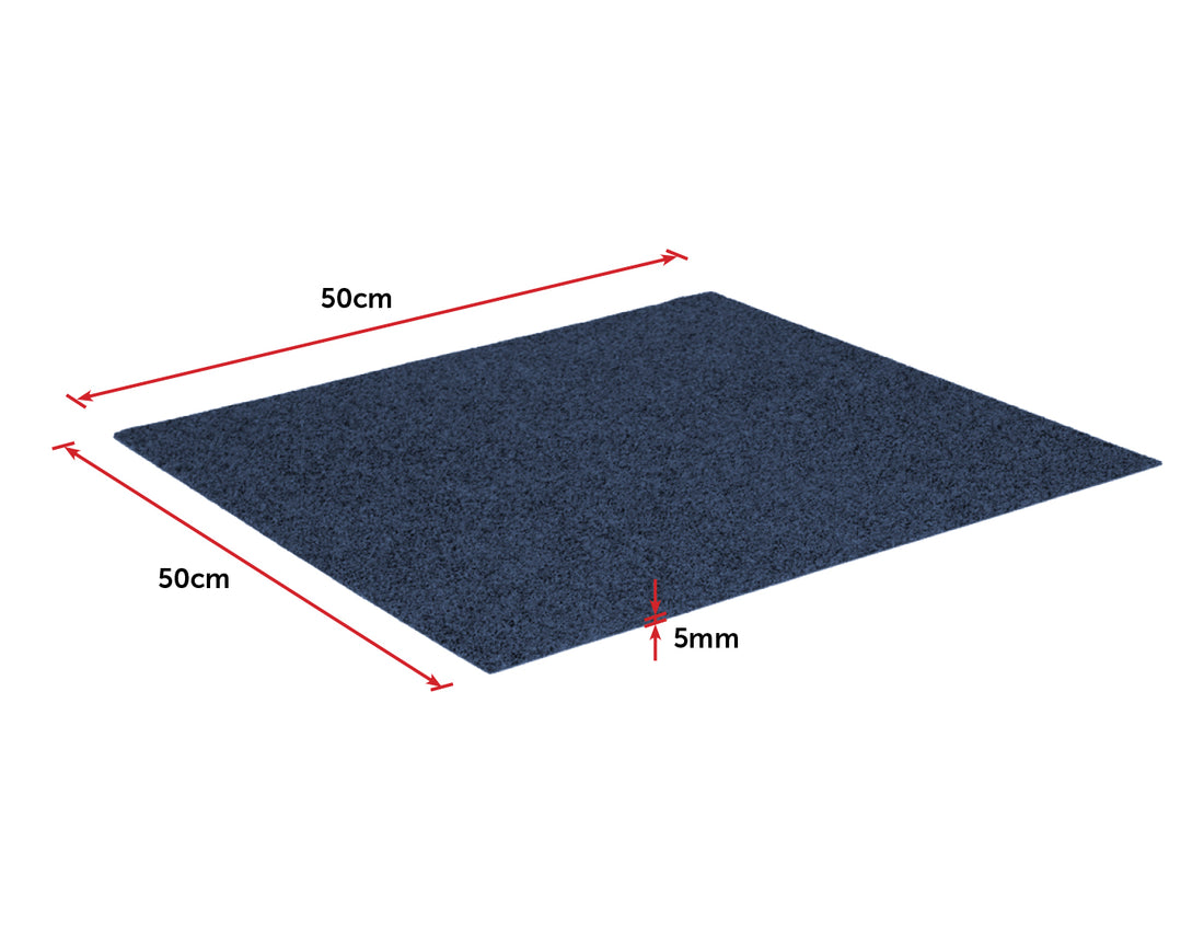 5m2 Box of Premium Carpet Tiles Commercial Domestic Office Heavy Use Flooring Blue
