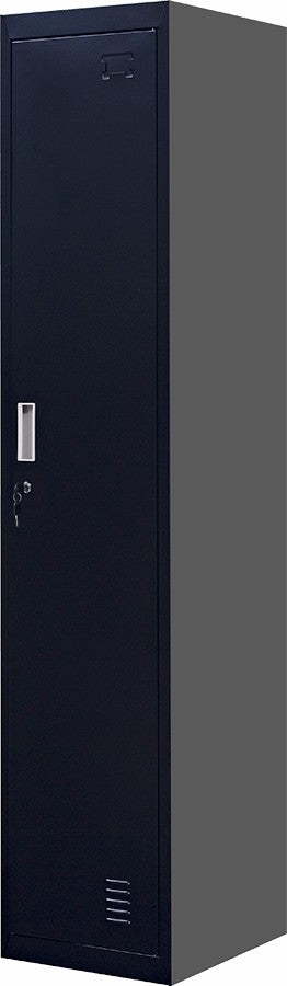 Standard Lock  One-Door Office Gym Shed Clothing Locker Cabinet Black