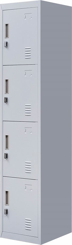 Padlock-operated lock 4 Door Locker for Office Gym Grey