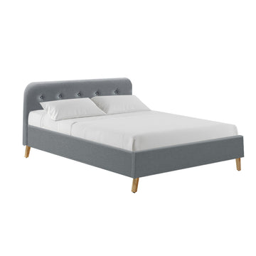 Artiss Pola Bed Frame Fabric - Grey Double