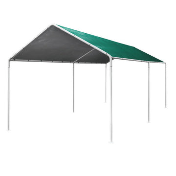 Carports 3m x6m Carport Kits Gazebo Canopy Tent Cover Metal Garden Shed Green