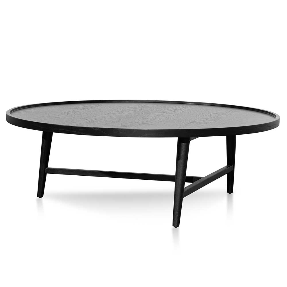 Scarlett 1.1m Wooden Round Coffee Table - Black