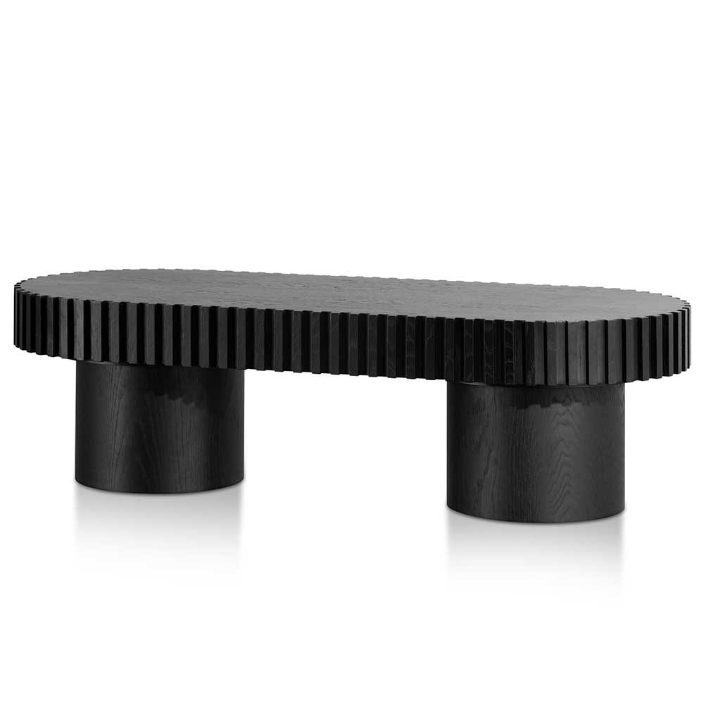 Noah Narrow Wood Console Table - Full Black-0