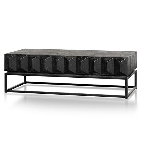 Madelyn 120cm Wooden Coffee Table - Full Black