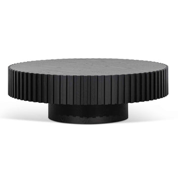 Madelyn Oak Round Coffee Table - Black