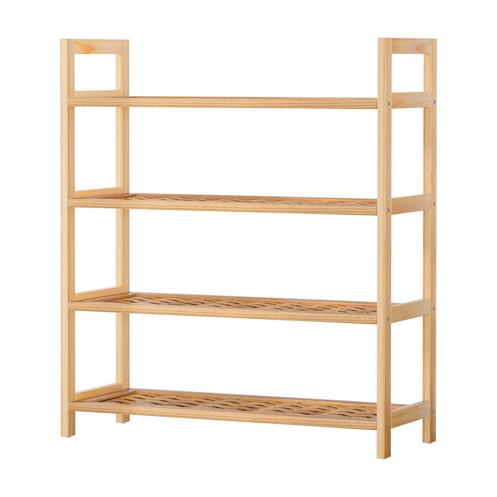 Artiss Shoe Rack Stackable 4 Tiers 80cm Shoes Shelves Storage