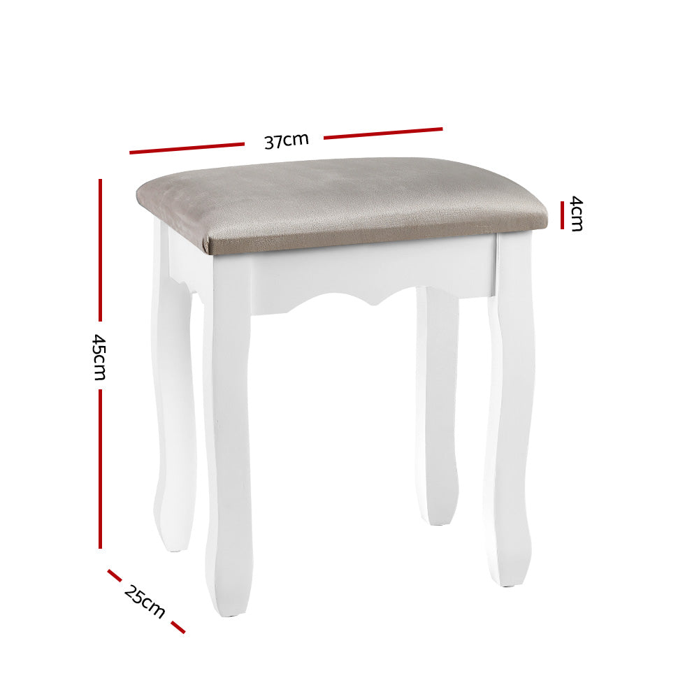 A stylish white bar stool with a brown seat, perfect for enhancing kitchen aesthetics.