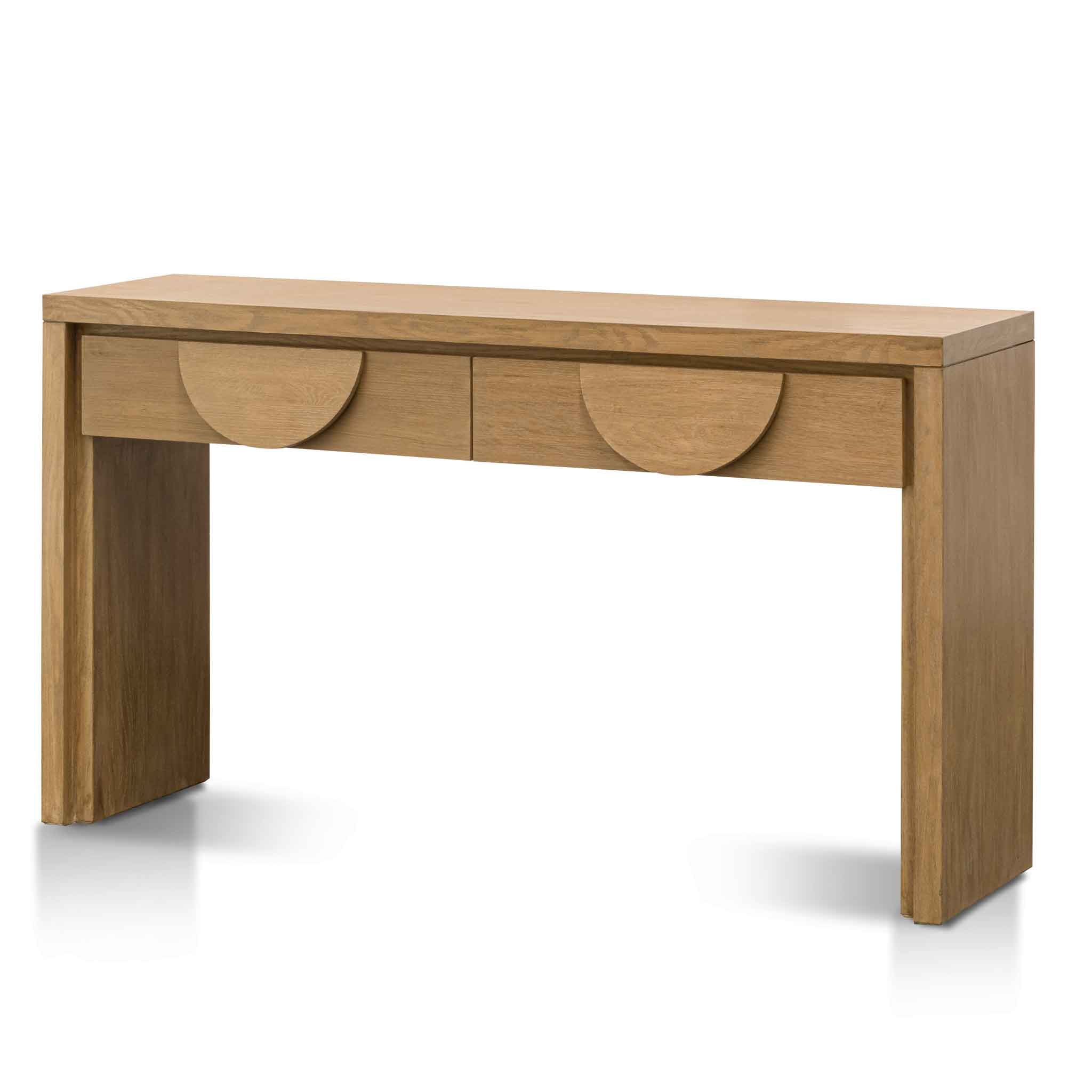 Natalia 140cm Console Table with Drawers - Dusty Oak