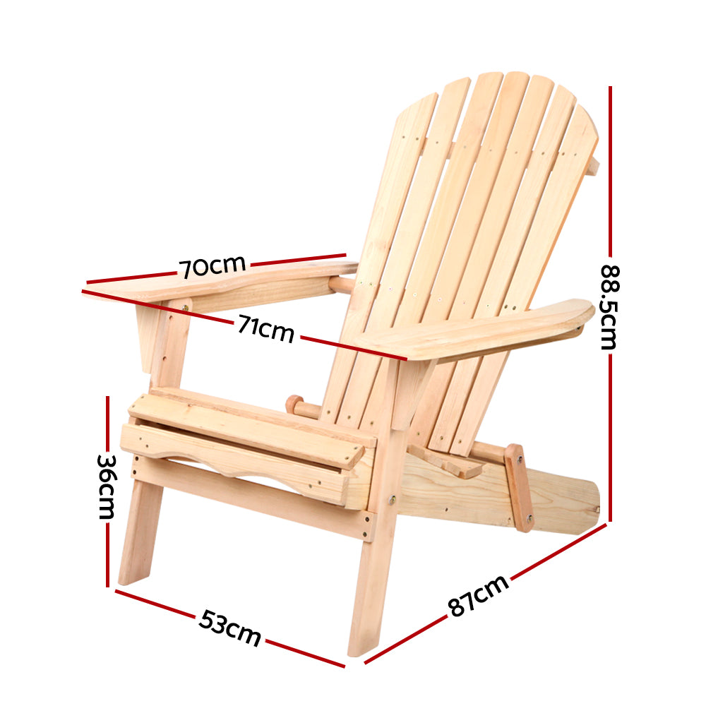 Beach Chair Lounge Wooden Adirondack Garden Patio 