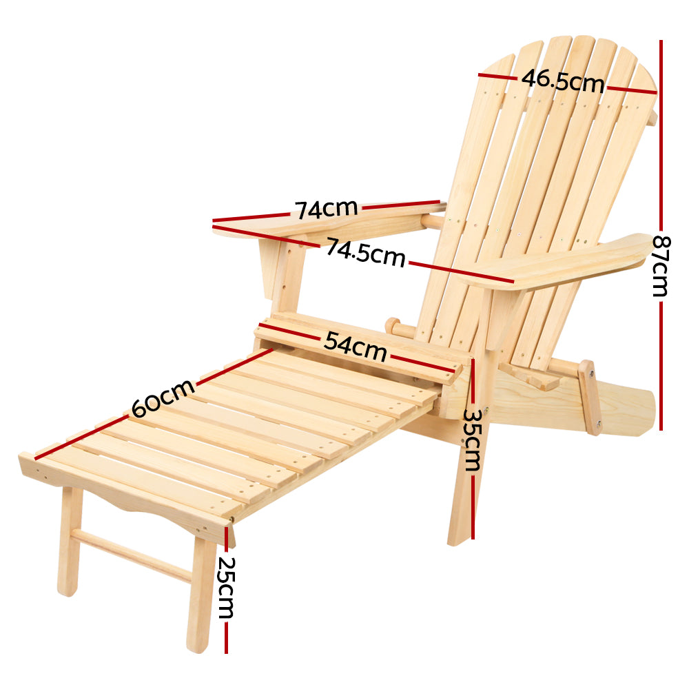 Gardeon Outdoor Furniture Sun Lounge Chairs Beach Chair Recliner Adirondack Patio Garden