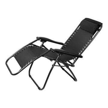 Gardeon Outdoor Portable Recliner - Black