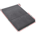 Portable Folding Foam Mattress Mat Velvet Dark Grey Double