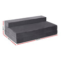 Portable Folding Foam Mattress Mat Velvet Dark Grey Double