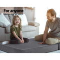 Portable Folding Foam Mattress Mat Velvet Dark Grey Double