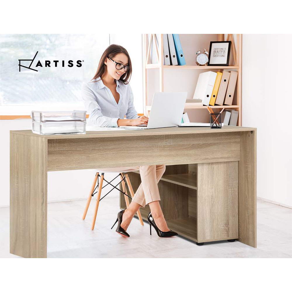 Artiss Office Computer Desk Corner Study Table Workstation Bookcase St