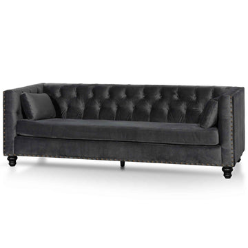 Emma 3 Seater Sofa - Cosmic Grey Velvet