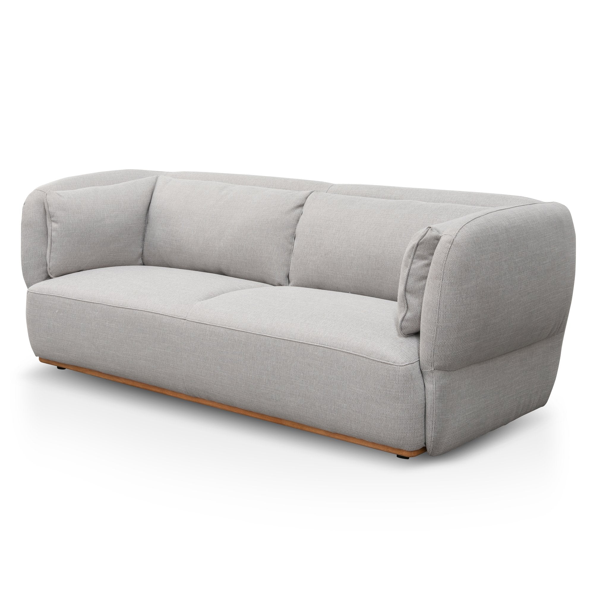 Scarlett 3 Seater Fabric Sofa - Light Texture Grey
