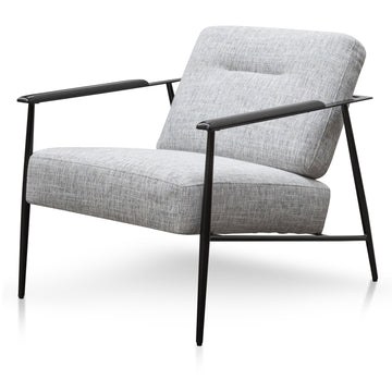 Lillian Fabric Armchair - Light Spec Grey - Black Legs