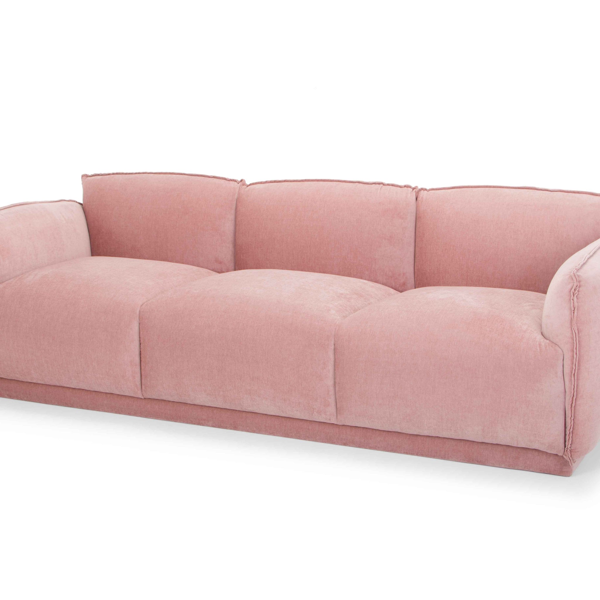 Ella 3 Seater Fabric Sofa - Dusty Blush