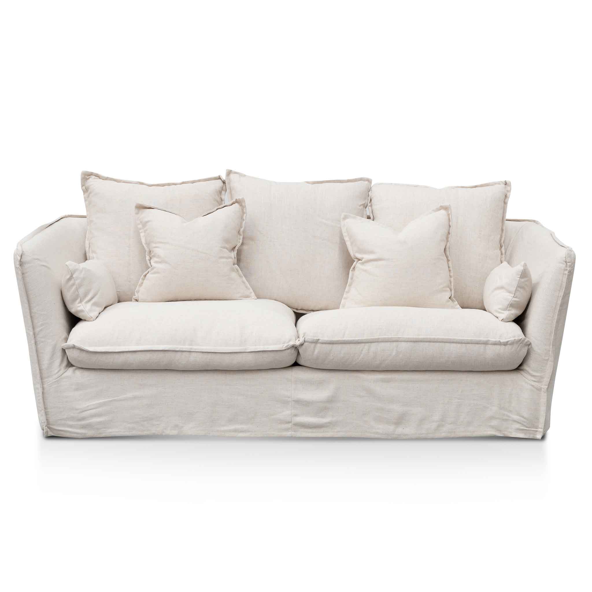 Brielle 3 Seater Fabric Sofa - Linen Sand