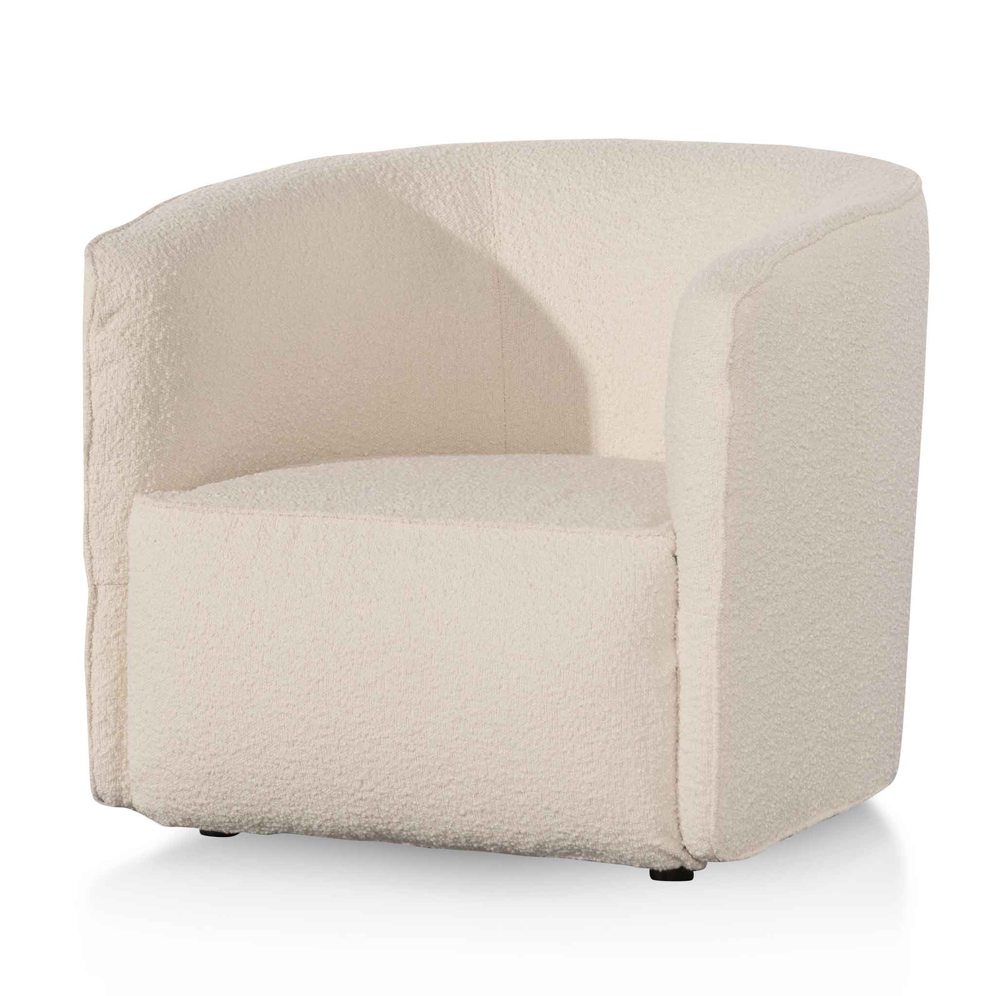 Madison Armchair - Ivory White Boucle